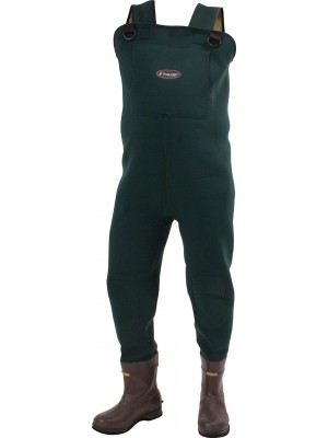 Frogg Toggs Amphib 3.5mm Neoprene Bootfoot Cleated Wader, 13, Dark Green