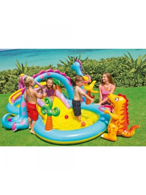 Intex Dinoland Inflatable Play Center, 131" X 90" X 44", for Ages 3+