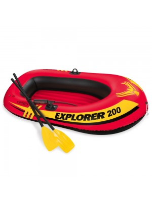 Intex Explorer 200, 2-Person Inflatable Boat Set with French Oars and Mini Air Pump