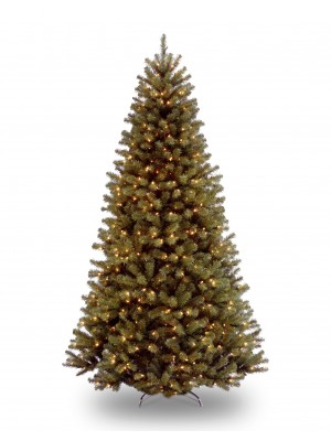 National Tree 7-1/2-Foot Prelit Artificial North Valley Spruce Tree, 550 Clear Lights
