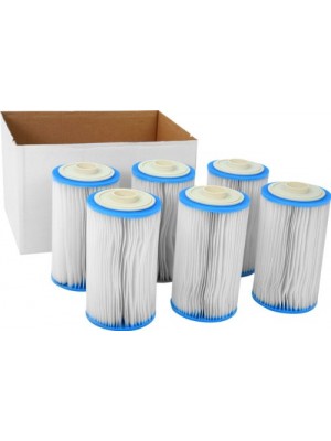 Intex Type B Pool Easy Set Filter Cartridges (Pack of 6) - For Intex 2000, 2500, 3000 3500 & 4000 GPH Filter Pumps