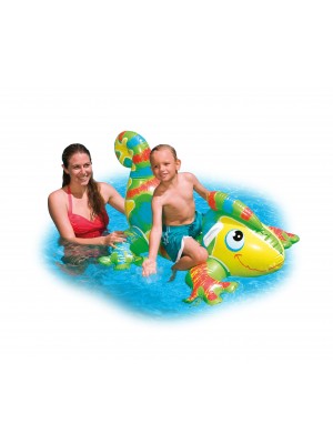 Intex Smiling Gecko Ride-On, 54 1/2" X 36", for Ages 3+