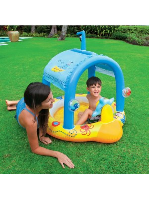 Intex Lil' Captain Inflatable Baby Pool, 42" X 40" X 39", for Ages 1-3
