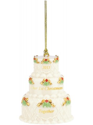 Lenox 2015 Our First Christmas Together, Cake Ornament