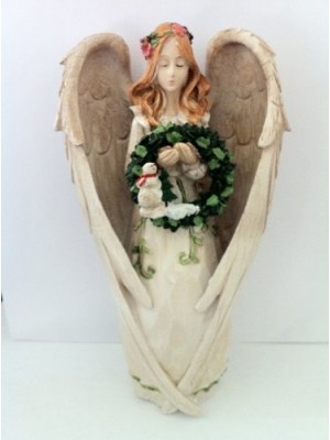 Angel Figurine with 5 Seasonal Wreaths