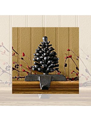 Iron Pine Cone Stocking Hanger